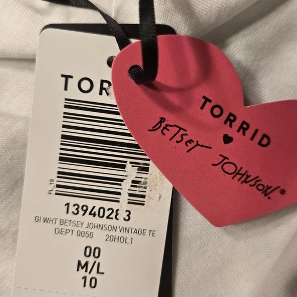 Torrid X Betsey Johnson Tee "I'm S❤️ B❤️red" 00/10 - Picture 5 of 8